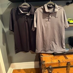 Under Armour Men's Polo Shirts in Black and Grey